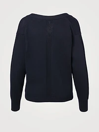 Cotton-Blend V-Neck Cardigan