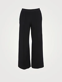 Cotton And Silk Cropped Pants