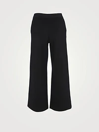 Cotton And Silk Cropped Pants