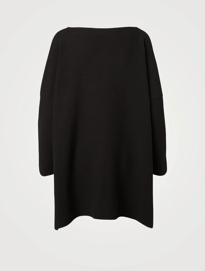 Cotton Boxy Top With Slim-Sleeves