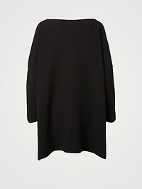 Cotton Boxy Top With Slim-Sleeves