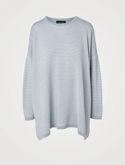 Silk Roundneck Long Sweater