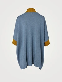Silk And Cashmere Long Poncho Cardigan