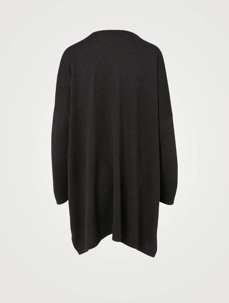 Silk Long Top With Slim Sleeves