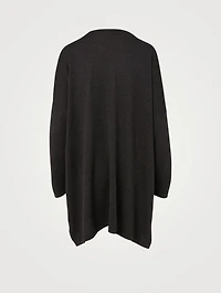 Silk Long Top With Slim Sleeves