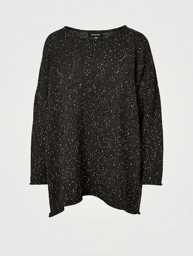 Linen-Blend Slim-Fit Long Sweater