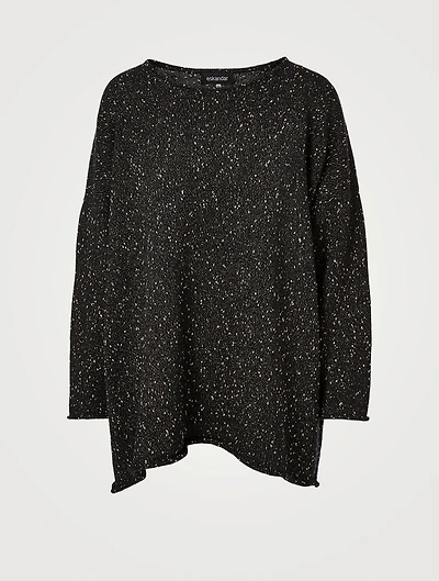 Linen-Blend Slim-Fit Long Sweater