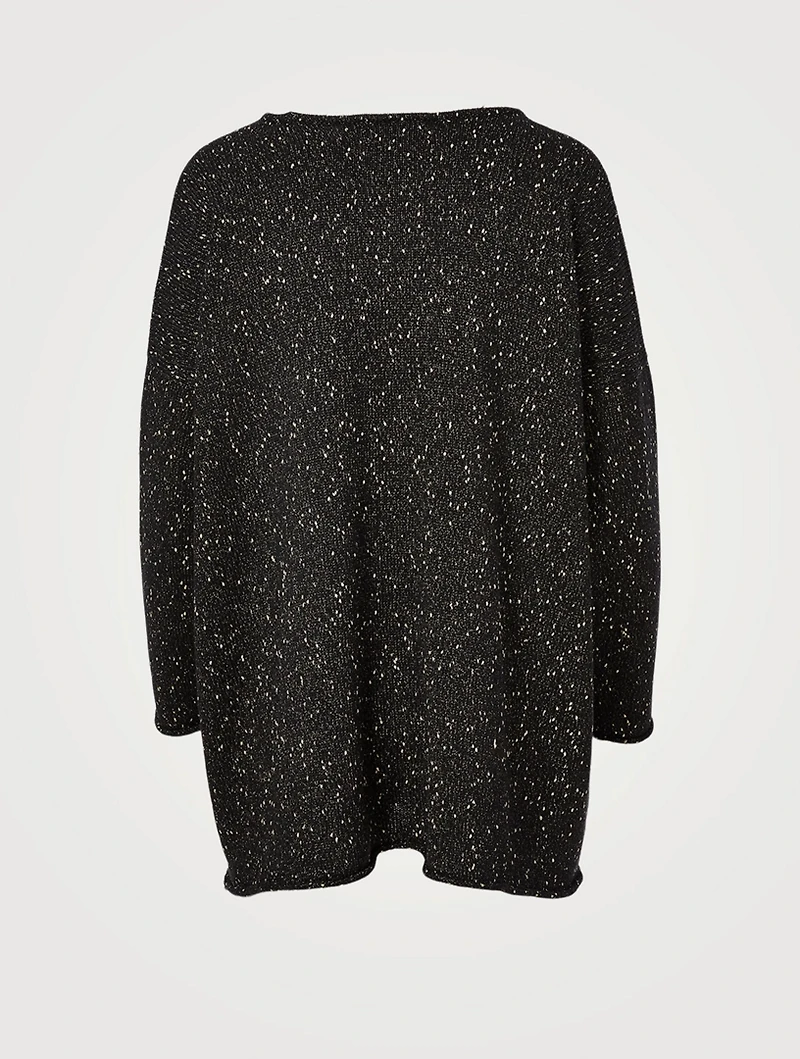 Linen-Blend Slim-Fit Long Sweater