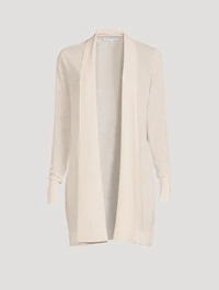 Cotton And Linen Open Cardigan