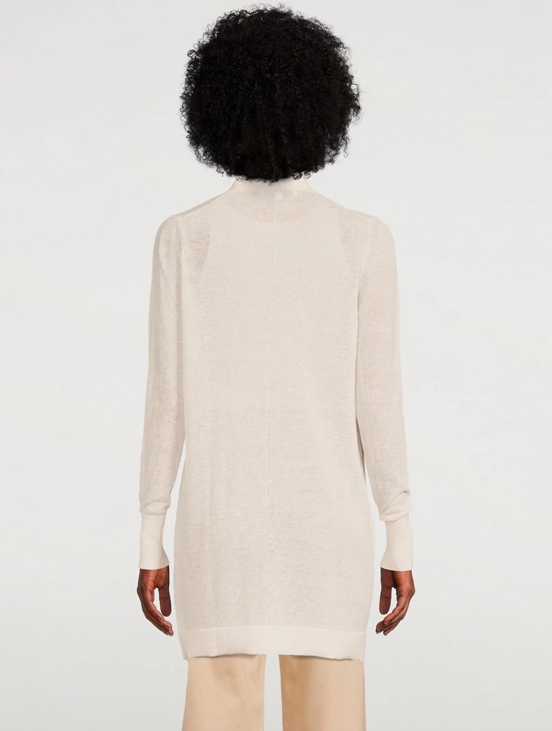 Cotton And Linen Open Cardigan