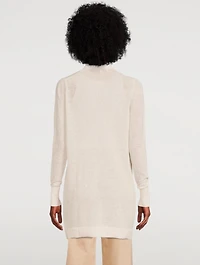 Cotton And Linen Open Cardigan