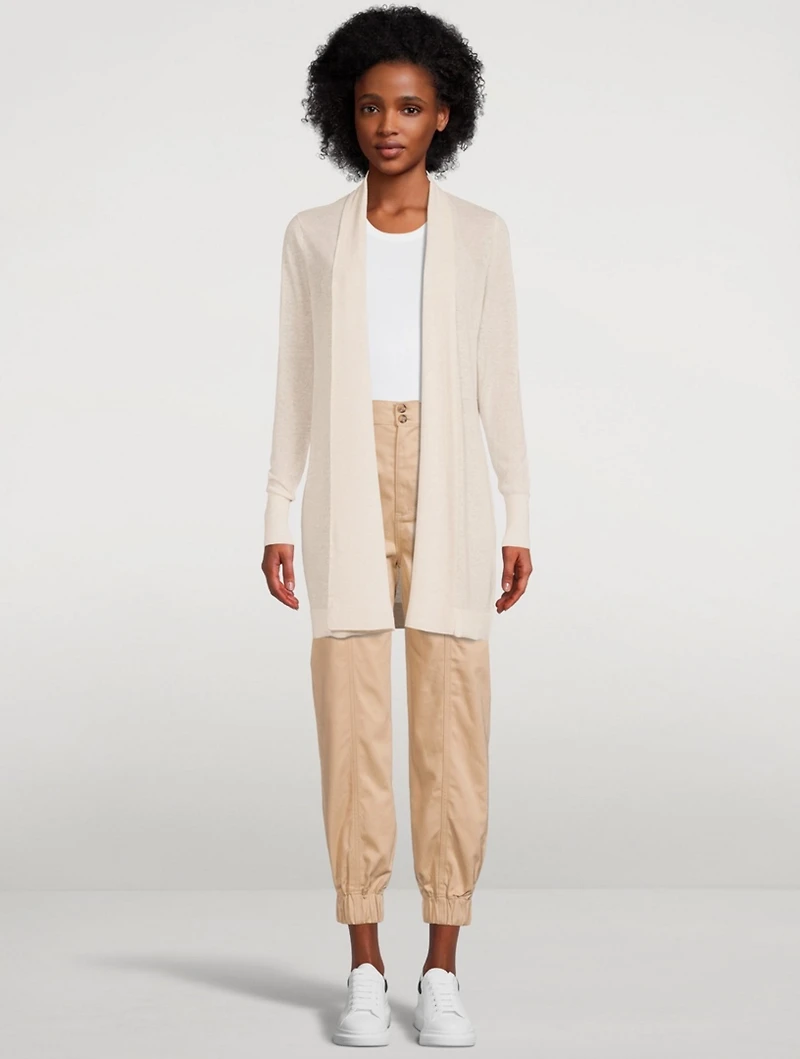 Cotton And Linen Open Cardigan