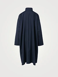 Cotton A-Line Shirt Dress With Step Insert