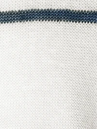 Linen Crewneck Sweater Striped Print
