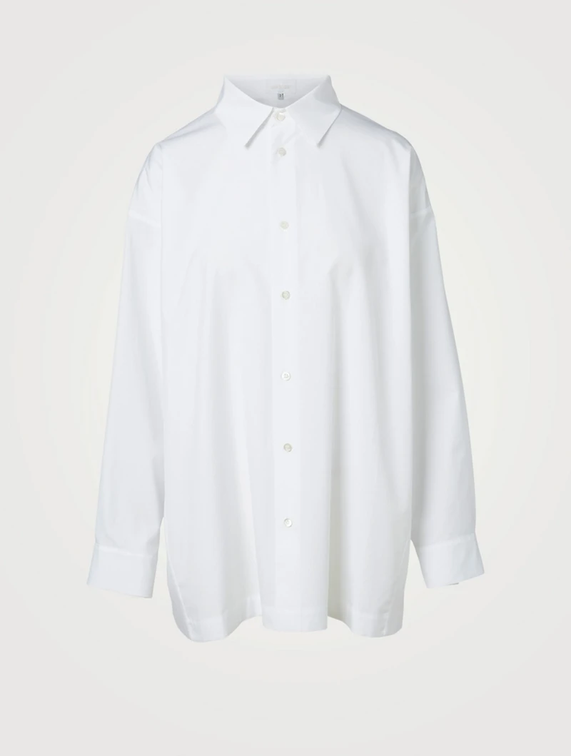 Cotton A-Line Long Shirt