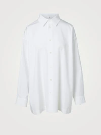Cotton A-Line Long Shirt