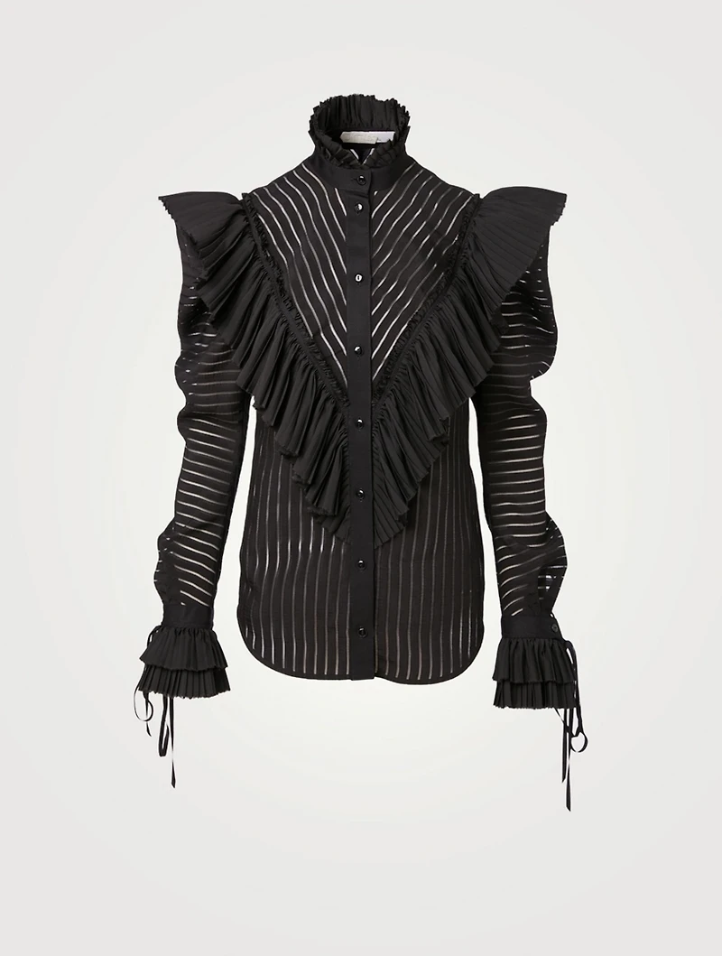 Ann High-Neck Blouse