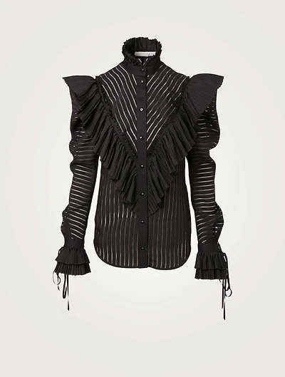 Ann High-Neck Blouse
