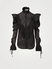 Ann High-Neck Blouse