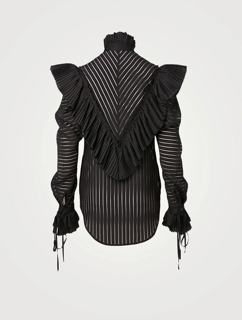 Ann High-Neck Blouse