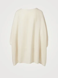 Estela Wool Cape-Sleeve Top