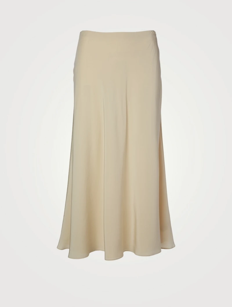 Malena Silk Crepe Midi Skirt