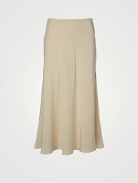 Malena Silk Crepe Midi Skirt