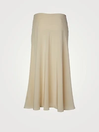 Malena Silk Crepe Midi Skirt