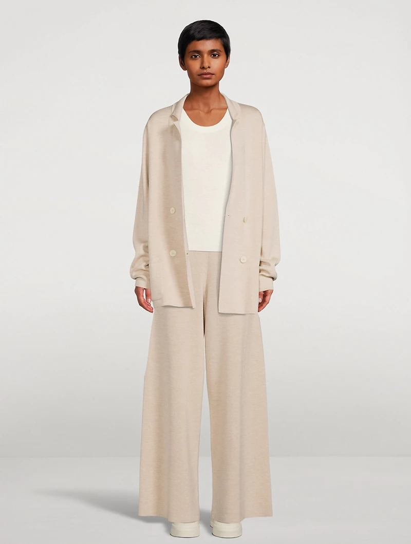 Chuk Wool And Silk Wide-Leg Pants