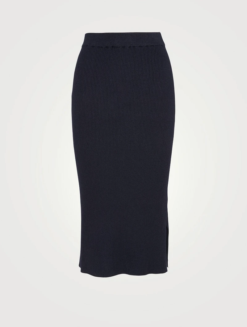 Cannia Silk And Cotton Midi Skirt