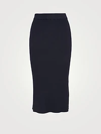Cannia Silk And Cotton Midi Skirt