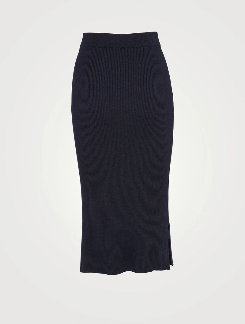 Cannia Silk And Cotton Midi Skirt