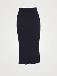 Cannia Silk And Cotton Midi Skirt