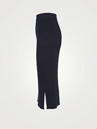 Cannia Silk And Cotton Midi Skirt