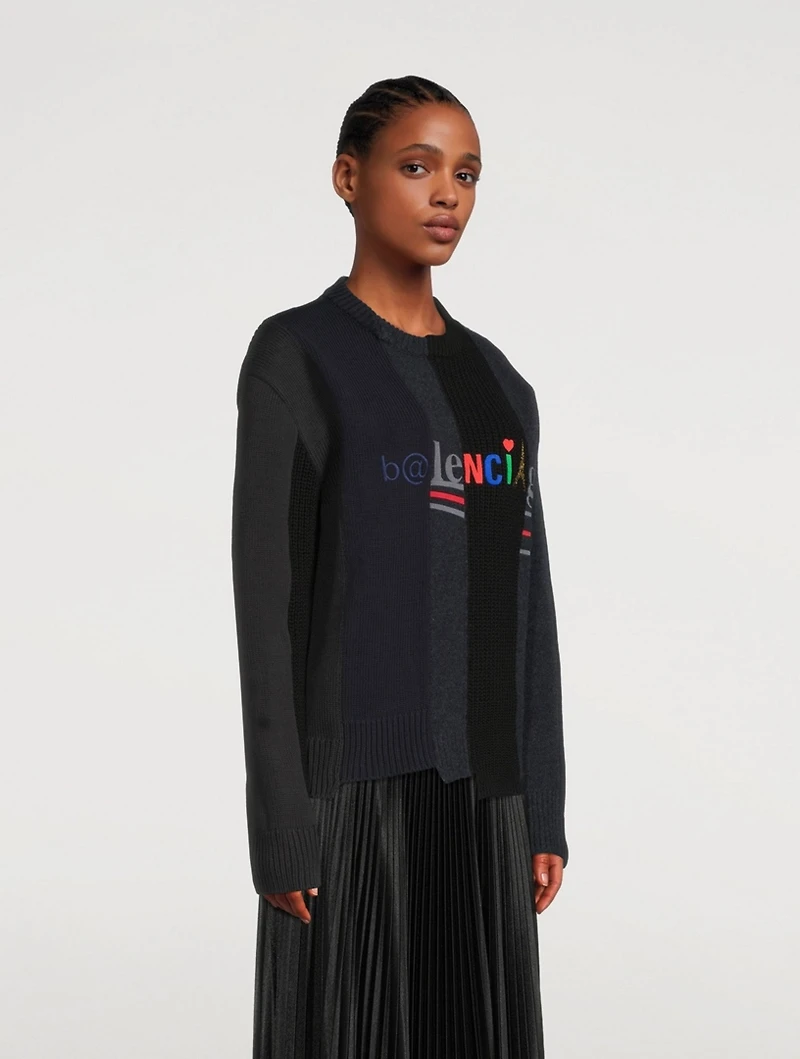 Cotton And Wool Recomposed Sweater