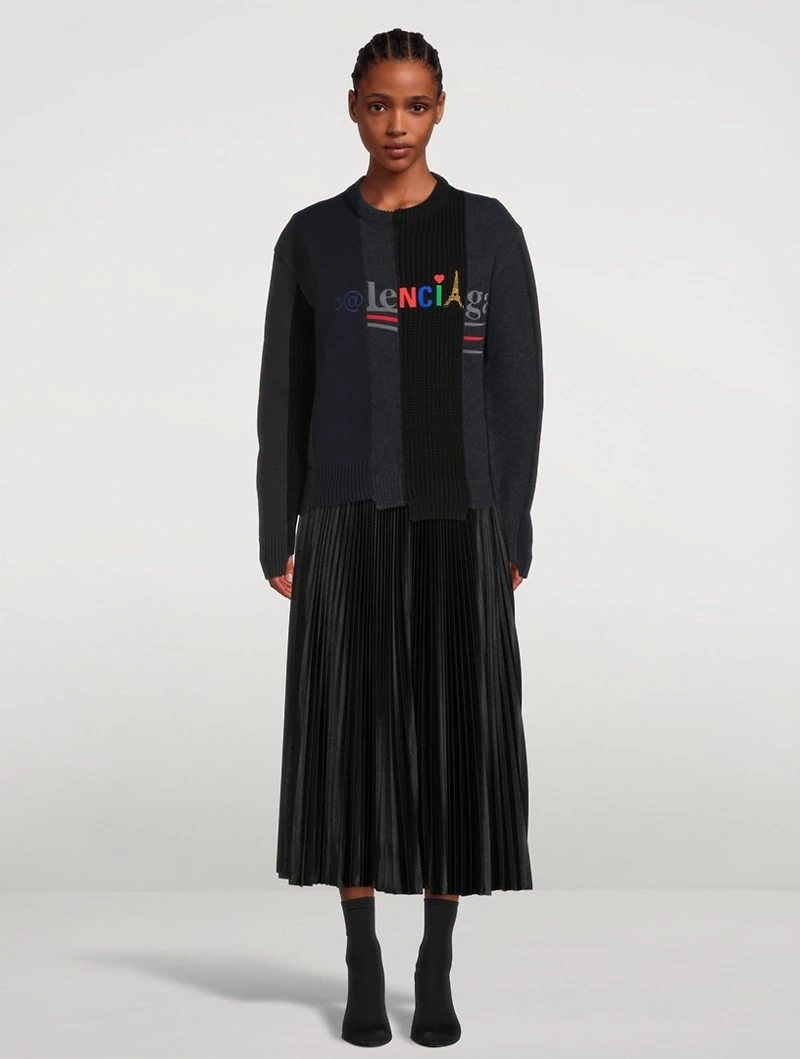 Cotton And Wool Recomposed Sweater