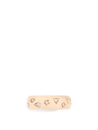 Medium Iconica 18K Rose Gold Ring With Diamonds