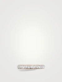 Small Iconica 18K Rose Gold Ring With Diamonds