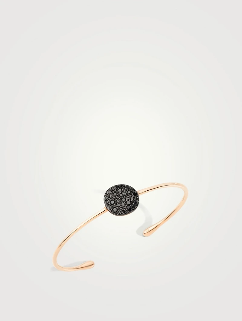 Sabbia 18K Rose Gold Bangle Bracelet With Diamonds