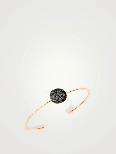 Sabbia 18K Rose Gold Bangle Bracelet With Diamonds