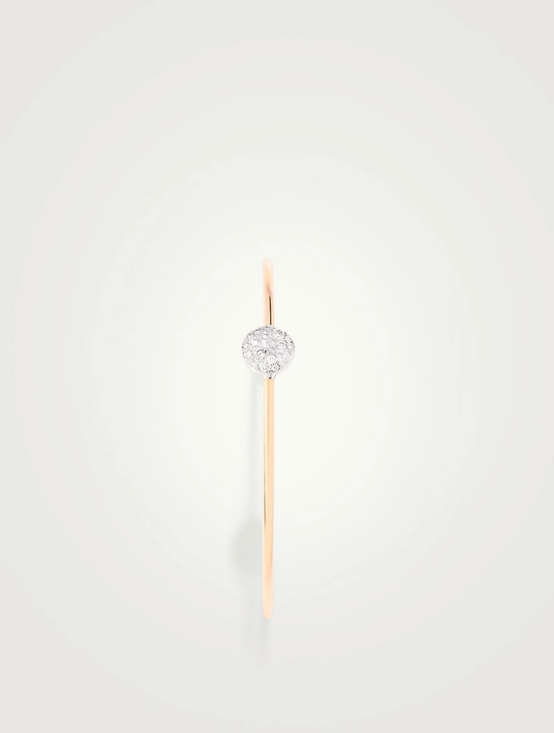 Sabbia 18K Rose Gold Bangle Bracelet With Diamonds