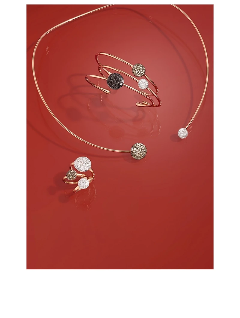 Sabbia 18K Rose Gold Choker Necklace With Diamonds