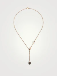 Sabbia 18K Rose Gold Lariat Necklace With Diamonds