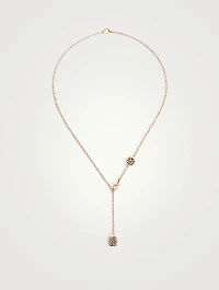 Sabbia 18K Rose Gold Lariat Necklace With Diamonds