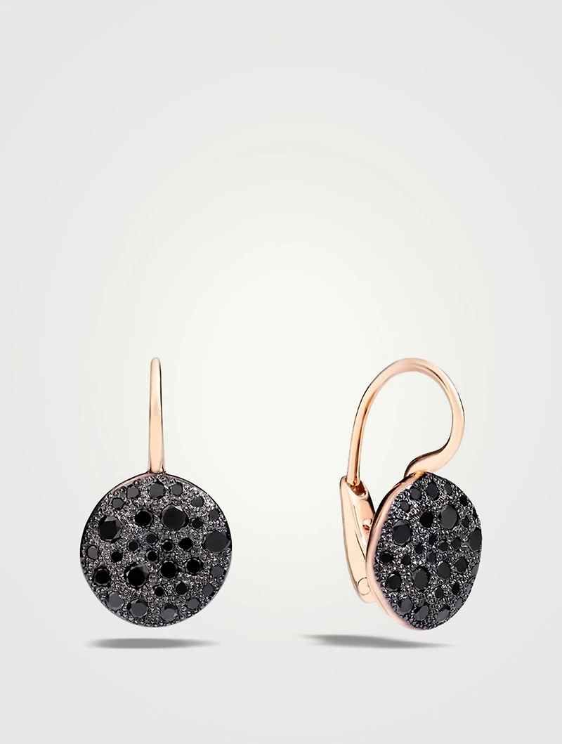 Sabbia 18K Rose Gold Earrings With Diamonds