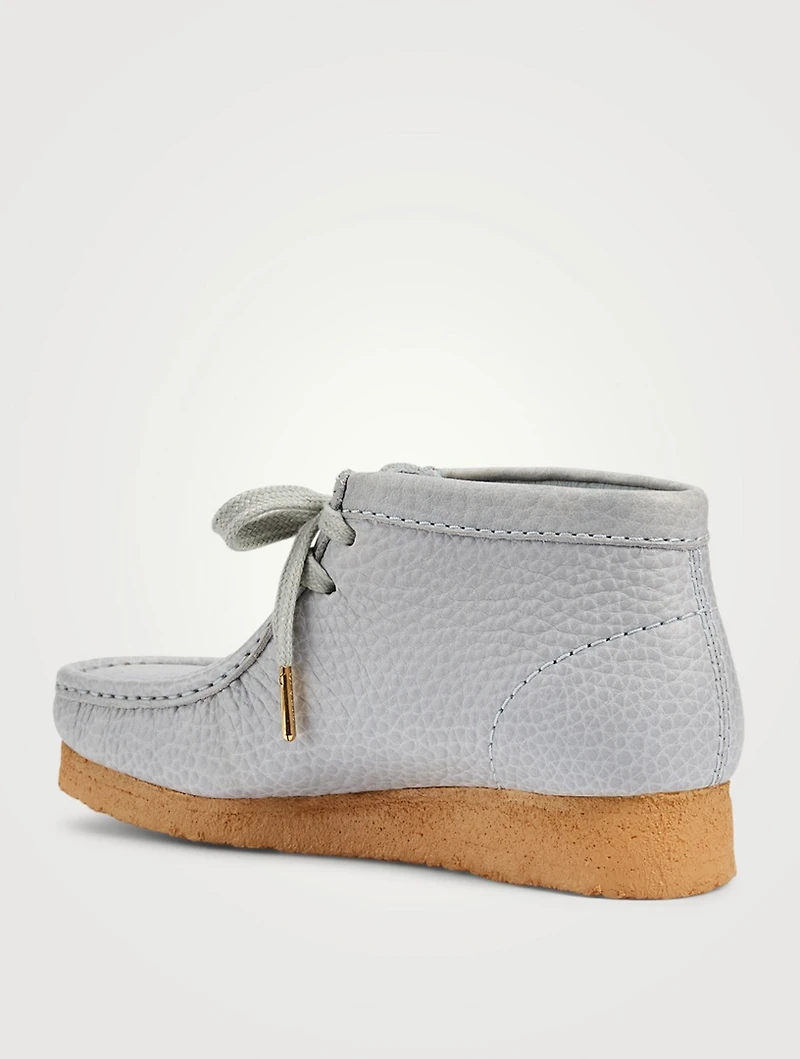 CLARKS ORIGINALS X SPORTY & RICH Wallabee Leather Lace-Up Ankle Boots