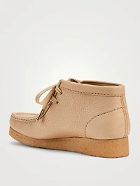 CLARKS ORIGINALS X SPORTY & RICH Wallabee Leather Lace-Up Ankle Boots