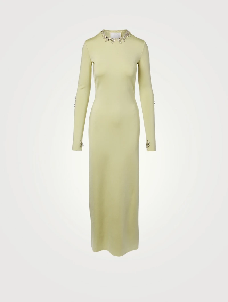Long-Sleeve Gown With Open Back