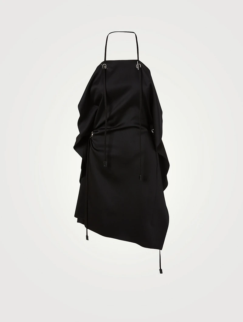Drapé Asymmetrical Mini Dress