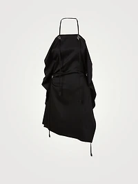 Drapé Asymmetrical Mini Dress